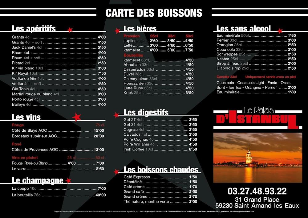 Le Palais d'Istanbul - Menu Image 3